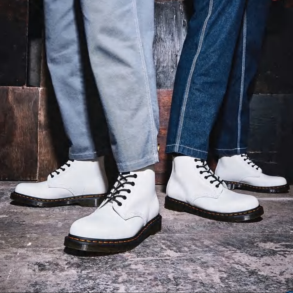 Dr. Martens 101 Yellow Stitch Smooth Leather